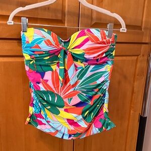 Bleu Rod Beattie Tropical One-Piece Swimsuit - Green, Pink, Yellow, Blue, Orange